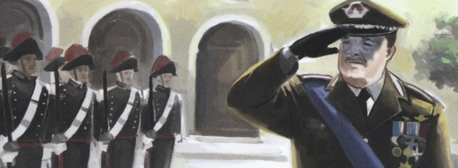 Immagine tratta da "Carlo Alberto Dalla Chiesa. Il generale di ferro" di  Matteo Laudiano e Davide Bonfanti, Becco Giallo 2018