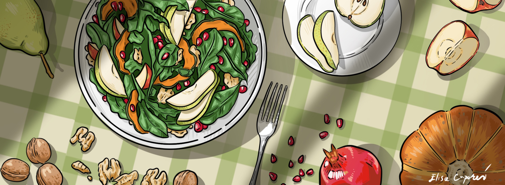 Illustrazione digitale di Elisa Caparesi, 2023, studentessa del Triennio in Graphic Design, Istituto Pantheon Design & Technology