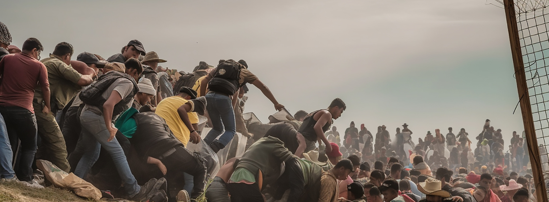 Questa immagine della frontiera fra Messico e Stati Uniti è stata prodotta da un algoritmo generativo
