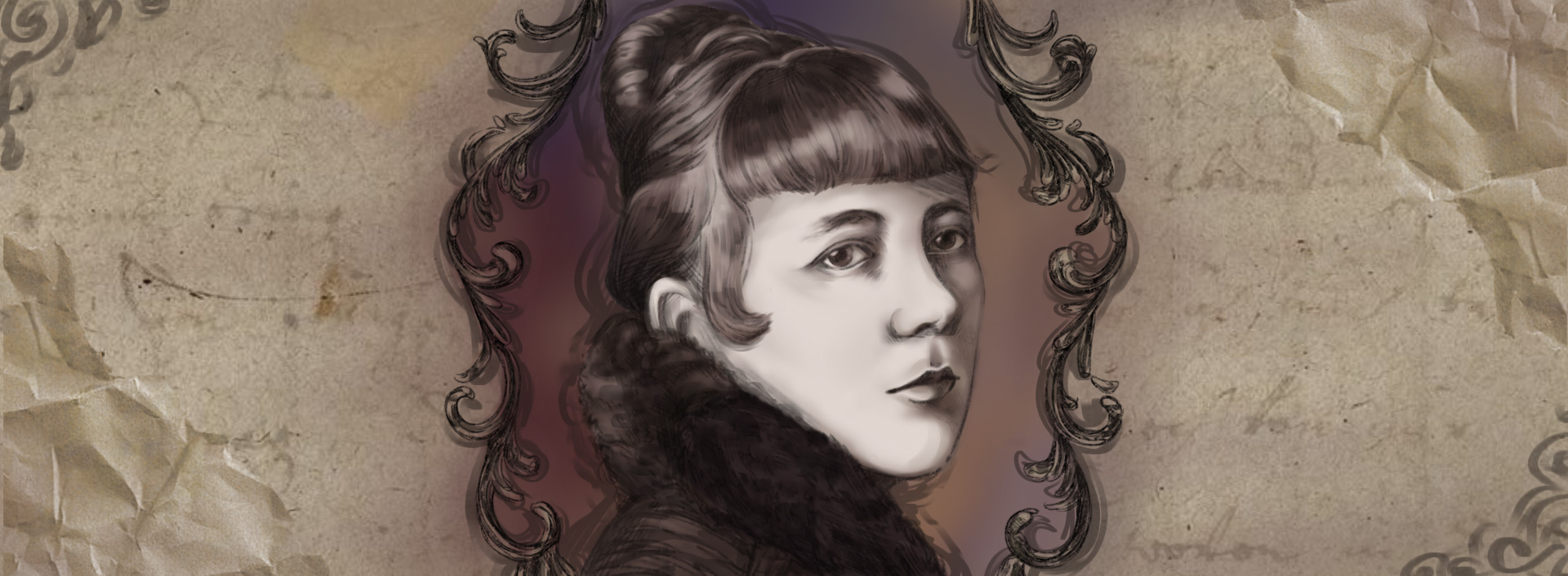 Illustrazione di Giulia Racovita, 2023, studentessa del Liceo Artistico A. Volta di Pavia. Tecnica mista 