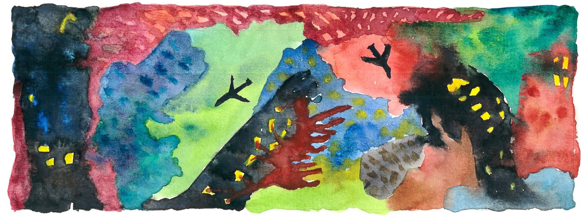 Illustrazione di Mirko Barcaiolo, 2022, studente del Triennio in Pittura e Arti Visive, NABA, Nuova Accademia di Belle Arti. Tecnica grafite e acquerello