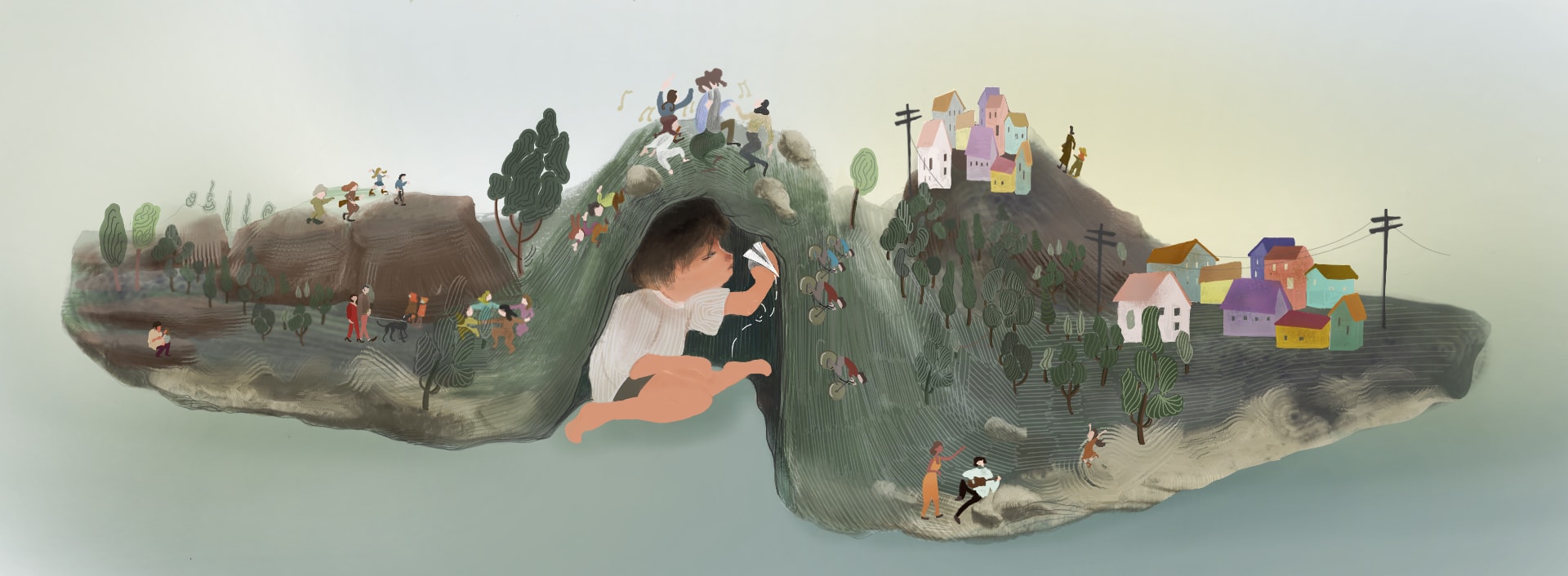 Illustrazione digitale di Federica Santoro, 2022, studentessa del Triennio in Scenografia, NABA, Nuova Accademia di Belle Arti 