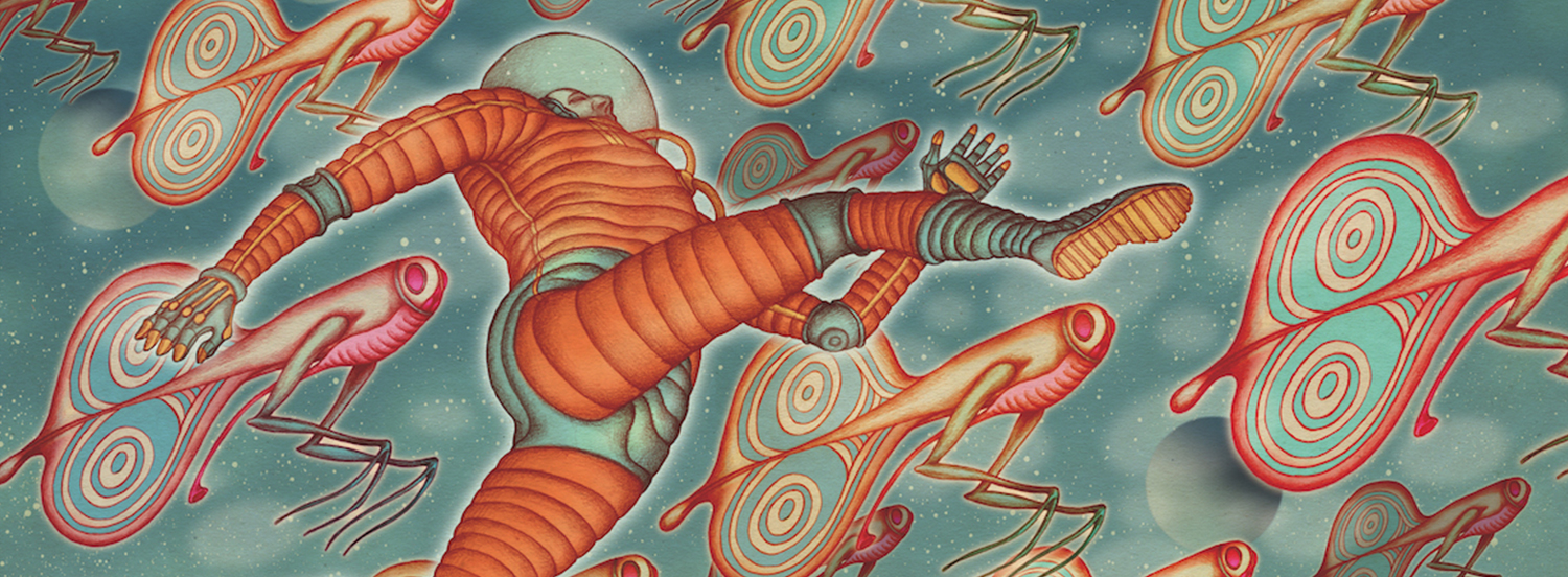 Illustrazione di Claudio Romo tratto dal libro "Tavola smeraldina. Ediz. illustrata", Logos 2017