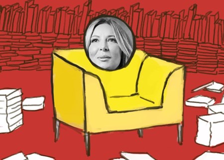 Illustrazione di Laura Bornea, 2021 - la sigla delle interviste "Il profumo delle pagine" è cantata da Laura Salvi - compositore Marco Zoppi
