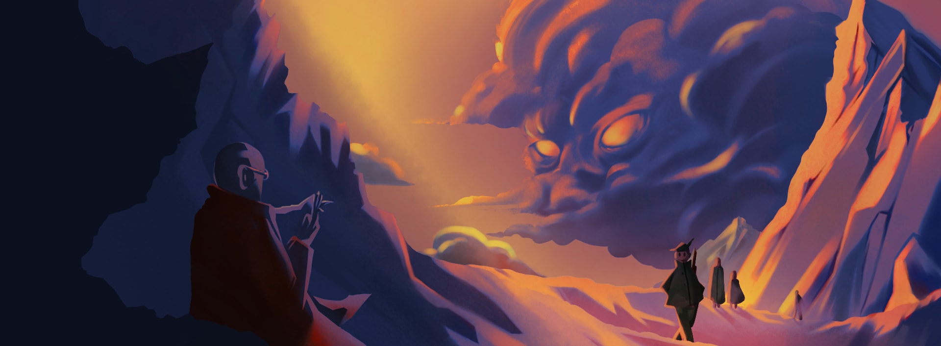 Illustrazione digitale di Yousf Bouchkara, 2021, studente del Triennio in Graphic Design e Art Direction, NABA, Nuova Accademia di Belle Arti