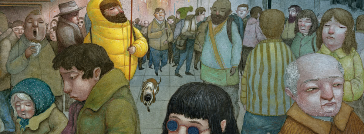 Illustrazione di Roger Olmos tratto dal libro "Amici per la pelle", Logos 2021