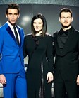 Eurovision 2022. Mika, Laura Pausini e Alessandro Cattelan / EBU Giulio Rustichelli