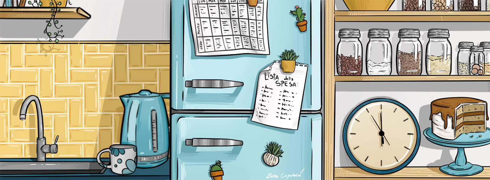 Illustrazione digitale di Elisa Caparesi, 2023, studentessa del Triennio in Graphic Design, Istituto Pantheon Design & Technology