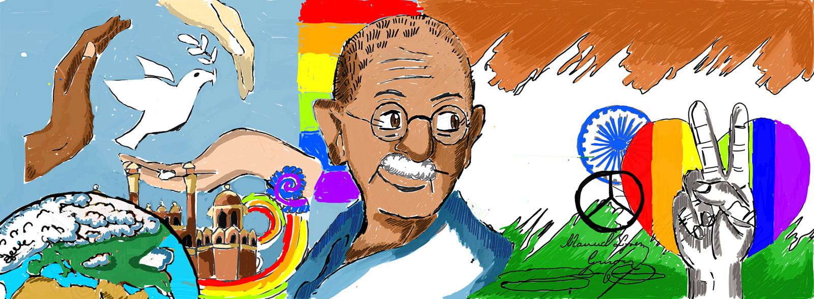 Illustrazione di Siria Codognotto, 2023, studentessa del Liceo artistico A. Volta di Pavia. Tecnica mista